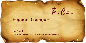 Popper Csongor névjegykártya
